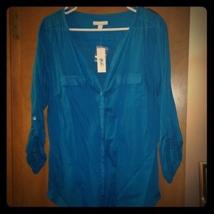 Bright Blue Blouse